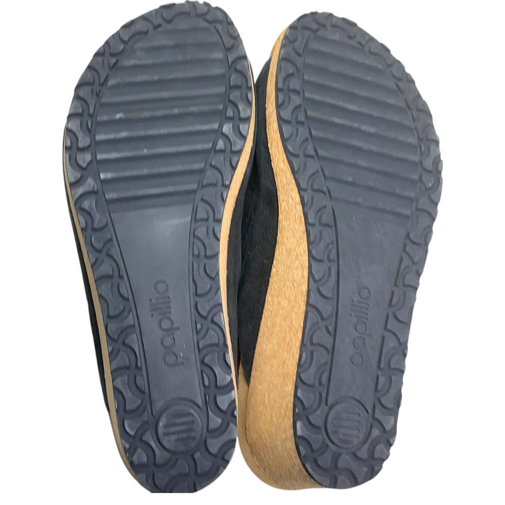 Papillio by Birkenstock Namica Wedge Slide Sandals Sz 39 US 8-8.5 Black Leather - Picture 8 of 9